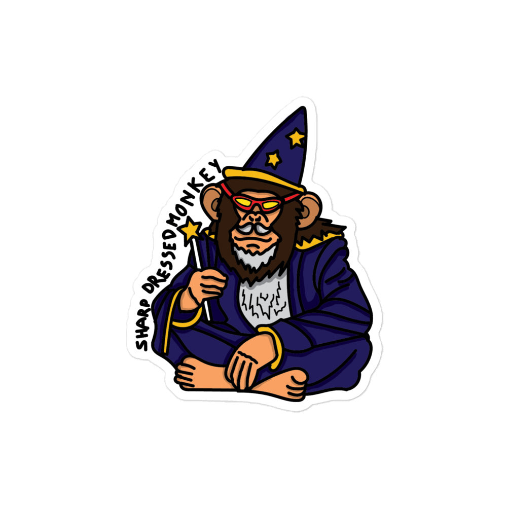 "Wizard Monke" Sticker (4"x4")